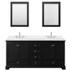 Custom image for Dark Espresso with Polished Chrome Trim / Carrara Cultured Marble, Rectangular Sink / 24