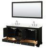 Custom image for Dark Espresso with Polished Chrome Trim / Giotto Quartz, Rectangular Sink / 70
