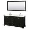 Custom image for Dark Espresso with Polished Chrome Trim / Giotto Quartz, Rectangular Sink / 70