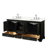 Custom image for Dark Espresso with Polished Chrome Trim / Giotto Quartz, Rectangular Sink / No Mirror