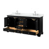 Custom image for Dark Espresso with Polished Chrome Trim / White Cultured Marble, Rectangular Sink / No Mirror
