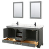 Custom image for Dark Gray with Matte Black Trim / Carrara Cultured Marble, Rectangular Sink / 24