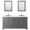 Custom image for Dark Gray with Matte Black Trim / Carrara Cultured Marble, Rectangular Sink / 24