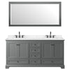 Custom image for Dark Gray with Matte Black Trim / Carrara Cultured Marble, Rectangular Sink / 70