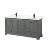 Custom image for Dark Gray with Matte Black Trim / Giotto Quartz, Rectangular Sink / No Mirror