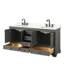 Custom image for Dark Gray with Matte Black Trim / Giotto Quartz, Rectangular Sink / No Mirror