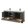 Custom image for Dark Gray with Matte Black Trim / White Cultured Marble, Rectangular Sink / No Mirror