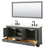 Custom image for Dark Gray with Matte Black Trim / White Quartz, Rectangular Sink / 70