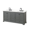 Custom image for Dark Gray with Matte Black Trim / White Quartz, Rectangular Sink / No Mirror