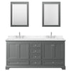 Custom image for Dark Gray with Polished Chrome Trim / Carrara Cultured Marble, Rectangular Sink / 24