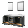 Custom image for Dark Gray with Polished Chrome Trim / Carrara Cultured Marble, Rectangular Sink / 24