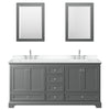Custom image for Dark Gray with Polished Chrome Trim / White Cultured Marble, Rectangular Sink / 24