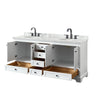 Custom image for White with Matte Black Trim / White Carrara Marble, Oval Sink / No Mirror