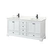 Custom image for White with Matte Black Trim / Giotto Quartz, Rectangular Sink / No Mirror