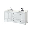 Custom image for White with Matte Black Trim / Giotto Quartz, Rectangular Sink / No Mirror