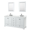 Custom image for White with Matte Black Trim / White Cultured Marble, Rectangular Sink / 24