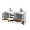 Custom image for White with Matte Black Trim / White Quartz, Rectangular Sink / No Mirror