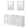 Custom image for White with Brushed Gold Trim / Medicine Cabinets