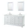 Custom image for White with Polished Chrome Trim / White Cultured Marble, Rectangular Sink / 24