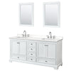 Custom image for White with Polished Chrome Trim / White Quartz, Rectangular Sink / 24