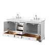 Custom image for White with Polished Chrome Trim / White Quartz, Rectangular Sink / No Mirror