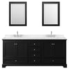 Custom image for Dark Espresso with Polished Chrome Trim / Carrara Cultured Marble, Rectangular Sink / 24