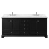 Custom image for Dark Espresso with Polished Chrome Trim / Carrara Cultured Marble, Rectangular Sink / No Mirror