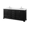 Custom image for Dark Espresso with Polished Chrome Trim / Carrara Cultured Marble, Rectangular Sink / No Mirror