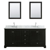 Custom image for Dark Espresso with Polished Chrome Trim / White Carrara Marble, Oval Sink / 24