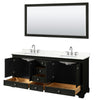Custom image for Dark Espresso with Polished Chrome Trim / Giotto Quartz, Rectangular Sink / 70