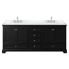 Custom image for Dark Espresso with Polished Chrome Trim / White Cultured Marble, Rectangular Sink / No Mirror