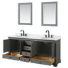 Custom image for Dark Gray with Matte Black Trim / White Carrara Marble, Oval Sink / 24