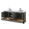 Custom image for Dark Gray with Matte Black Trim / White Carrara Marble, Rectangular Sink / No Mirror