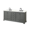Custom image for Dark Gray with Matte Black Trim / Giotto Quartz, Rectangular Sink / No Mirror