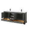 Custom image for Dark Gray with Matte Black Trim / White Cultured Marble, Rectangular Sink / No Mirror