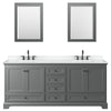 Custom image for Dark Gray with Matte Black Trim / White Cultured Marble, Rectangular Sink / 24