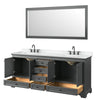 Custom image for Dark Gray with Matte Black Trim / White Cultured Marble, Rectangular Sink / 70