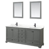 Custom image for Dark Gray with Matte Black Trim / White Quartz, Rectangular Sink / 24