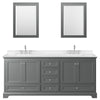 Custom image for Dark Gray with Polished Chrome Trim / Carrara Cultured Marble, Rectangular Sink / 24