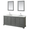 Custom image for Dark Gray with Polished Chrome Trim / White Carrara Marble, Oval Sink / 24