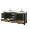 Custom image for Dark Gray with Polished Chrome Trim / White Carrara Marble, Oval Sink / No Mirror