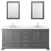Custom image for Dark Gray with Polished Chrome Trim / White Cultured Marble, Rectangular Sink / 24