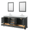 Custom image for Dark Gray with Polished Chrome Trim / White Cultured Marble, Rectangular Sink / 24