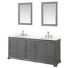 Custom image for Dark Gray with Polished Chrome Trim / White Quartz, Rectangular Sink / 24