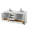 Custom image for White with Matte Black Trim / White Carrara Marble, Rectangular Sink / No Mirror