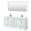 Custom image for White with Matte Black Trim / Giotto Quartz, Rectangular Sink / 70