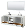 Custom image for White with Matte Black Trim / Giotto Quartz, Rectangular Sink / 70