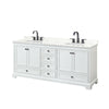 Custom image for White with Matte Black Trim / Giotto Quartz, Rectangular Sink / No Mirror