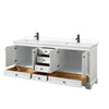 Custom image for White with Matte Black Trim / White Cultured Marble, Rectangular Sink / No Mirror