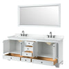 Custom image for White with Matte Black Trim / White Cultured Marble, Rectangular Sink / 70